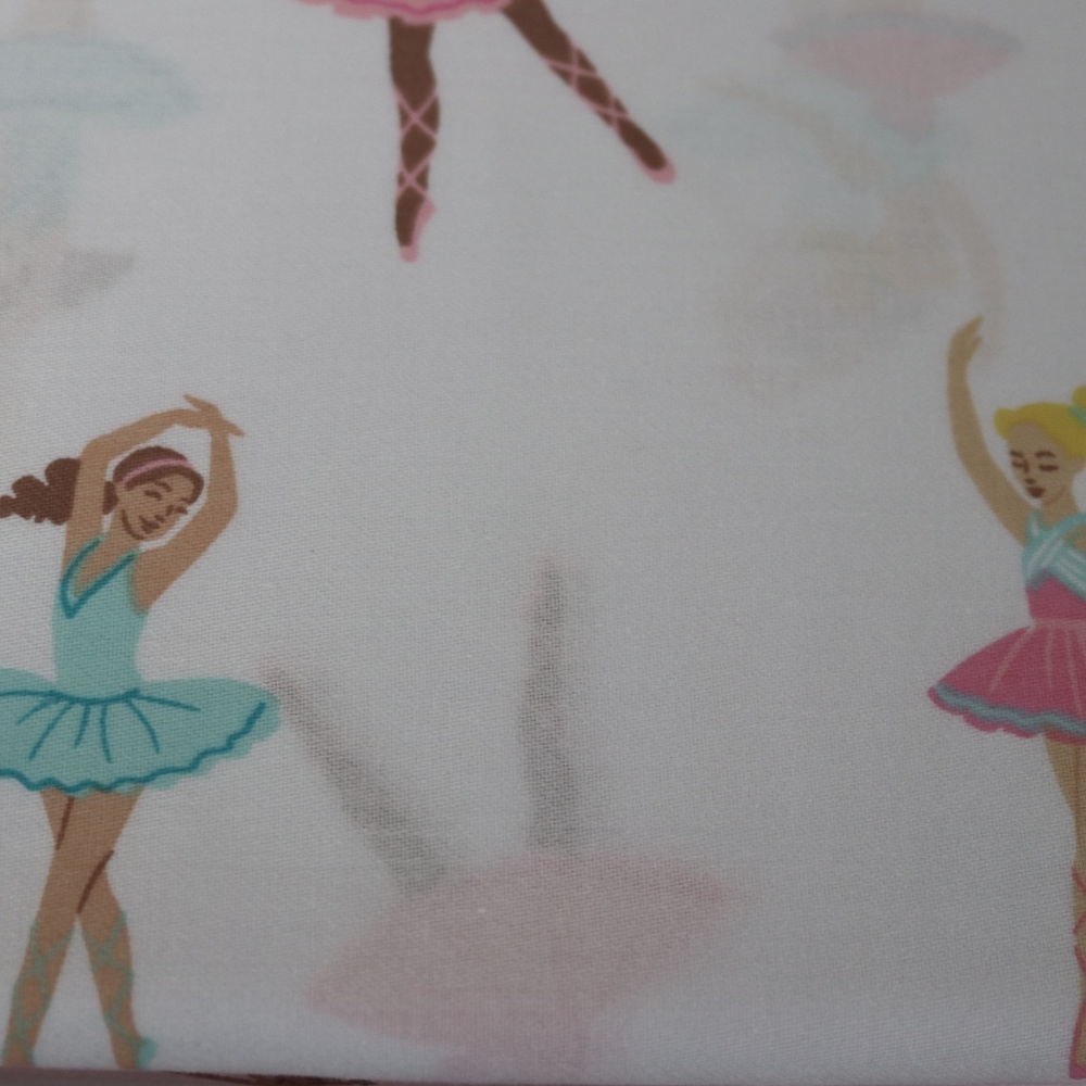 NICOLE MILLER HOME KIDS BALLERINA FULL SHEET SET - PINK/GREEN/WHITE - 4PC - Picture 3 of 7